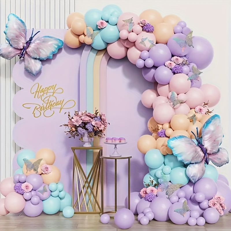 Acheter Ensemble de ballons géants papillon violet clair, 39.3 pouces,  décorations de joyeux anniversaire pour enfants et filles