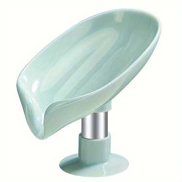 1 2pcs leaf shape soap box drain soap holder bathroom accessories suction cup soap dish tray soap dish for bathroom soap container bathroom organizers storage