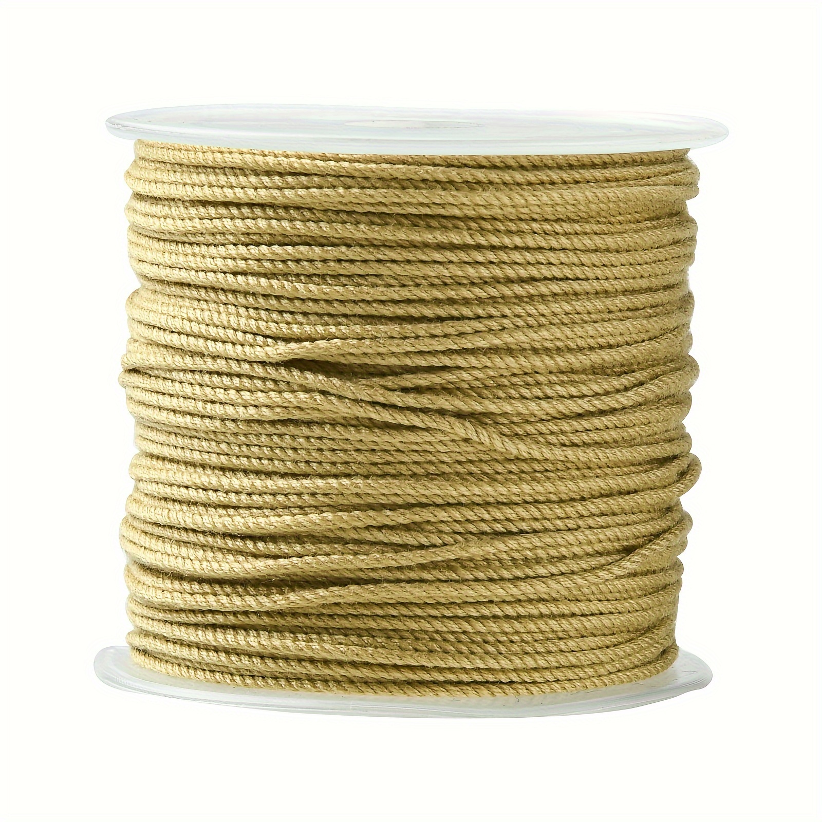 1 Roll 28m Cotton Cord Braided Rope With Plastic Reel Gift Rope