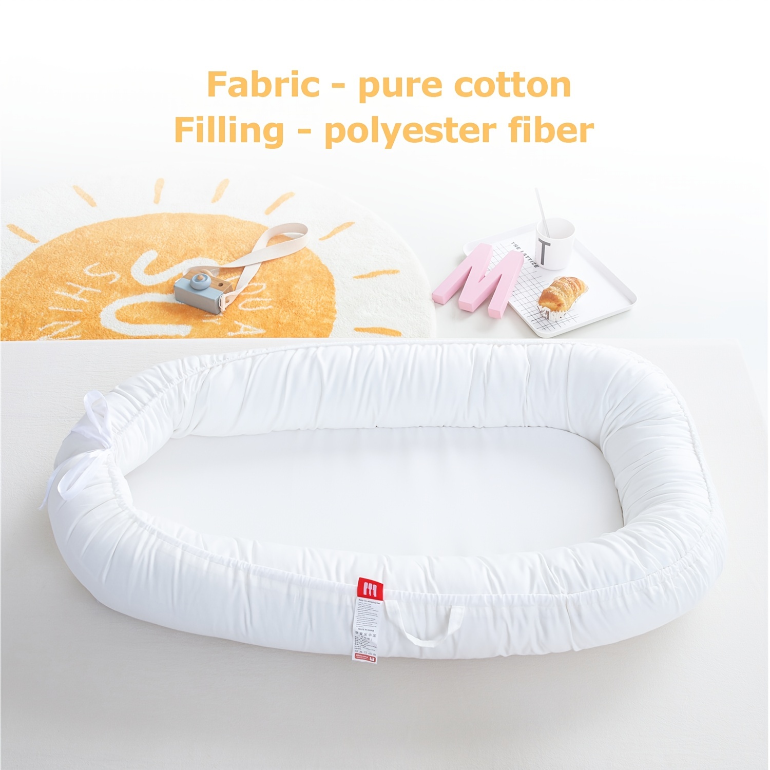 Suave transpirable algodón ajustable recién nacido moisés colchón tumbona  bebé bebé nido dormir para bebé