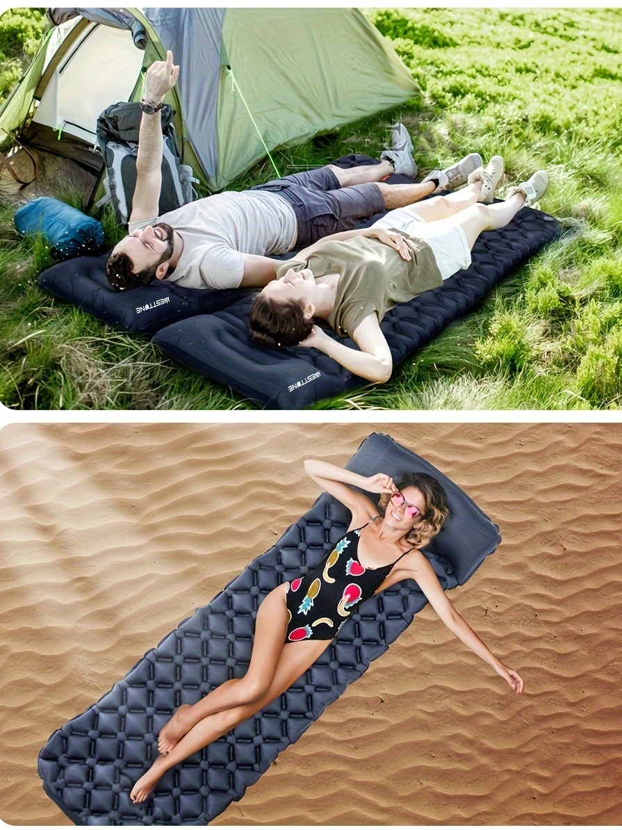 Esterilla Hinchable De Camping Con Almohada Incorporada