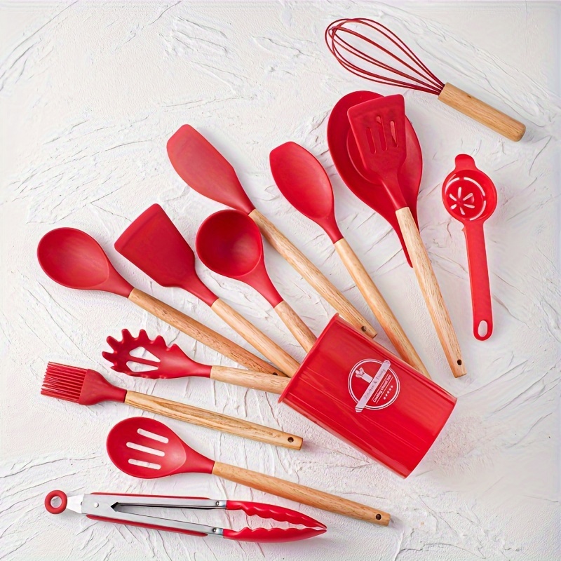  Kitchen Utensil Set - 11 Cooking Utensils - Colorful Silicone  Kitchen Utensils - Nonstick Cookware with Spatula Set - Colored Best  Kitchen Tools Kitchen Gadgets : Home & Kitchen