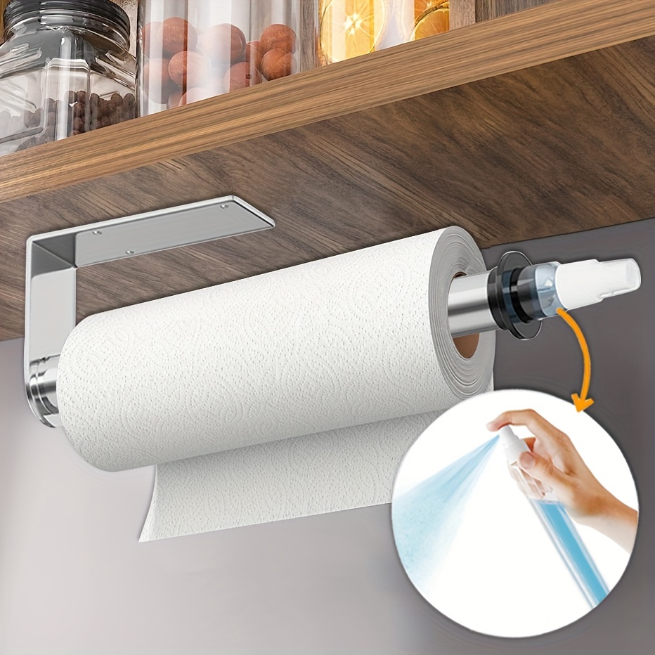 Paper Towel Holder With Spray Bottle,hanging Wall Mount