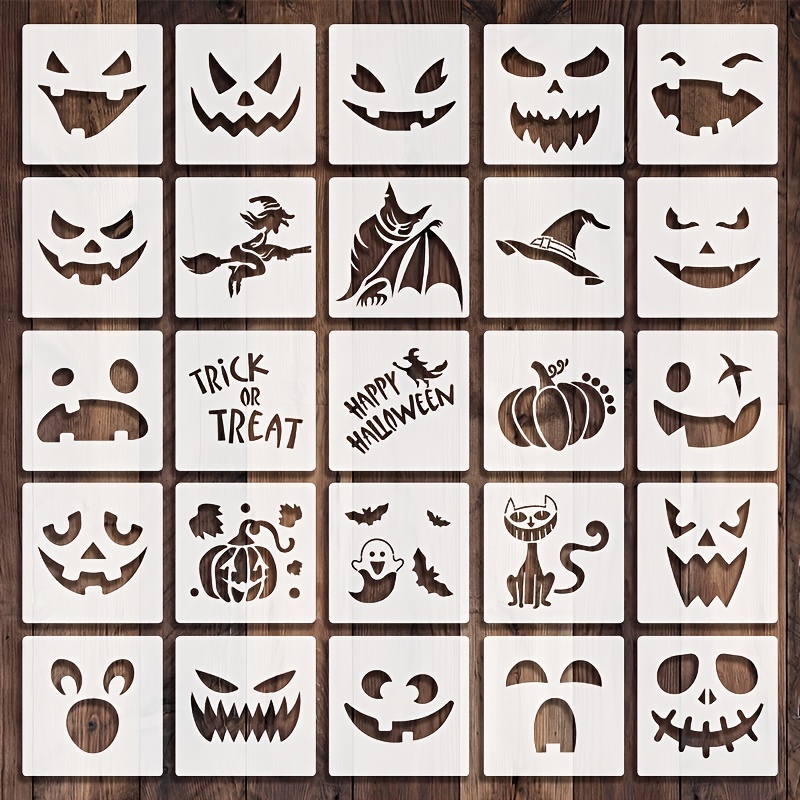 pumpkin girl face stencils