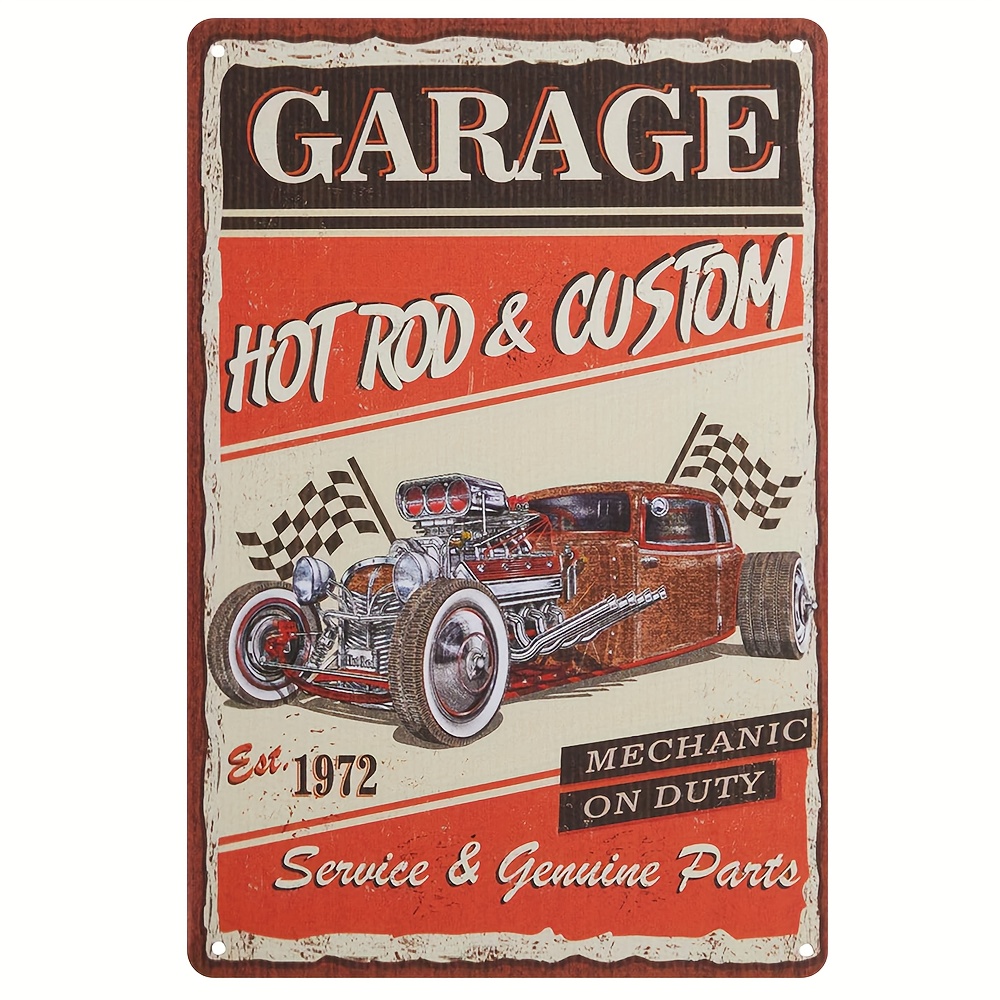 1pc Garage Poster Hot Rod Car Custom Mechanic On Duty Vintage Metal Tin  Sign, Parking Only, Nostalgic-art Retro, Speed Limit 200 Sign, Race Car  Posters For Men Bars Pubs Garage Metal Tin