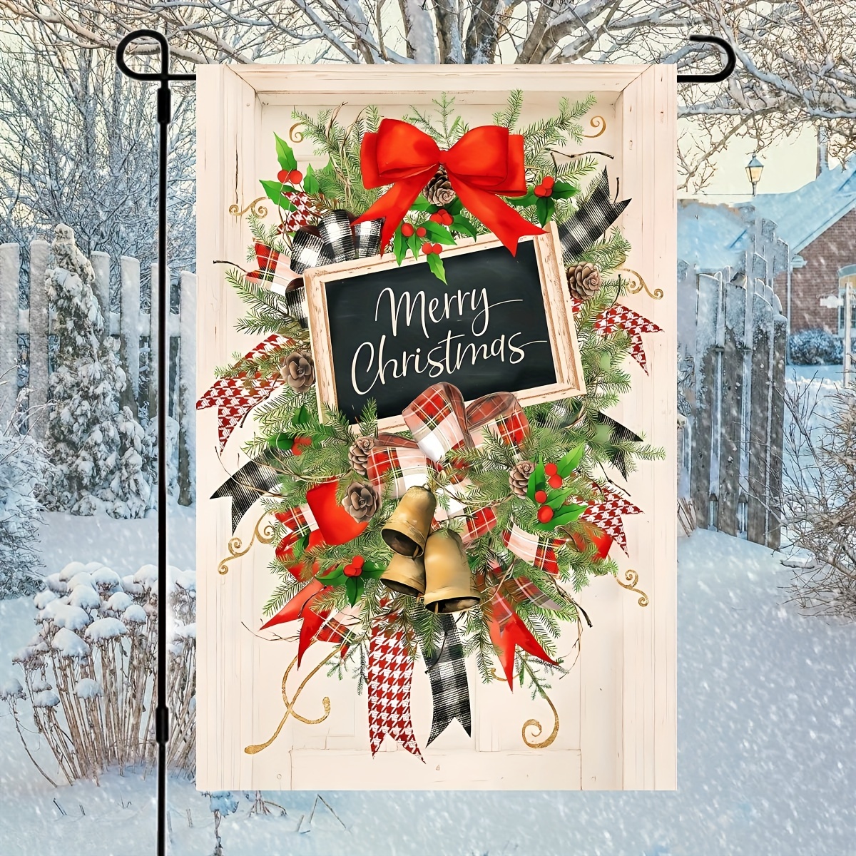 Xmas Decor Garden Flag Merry Christmas Christmas - Temu