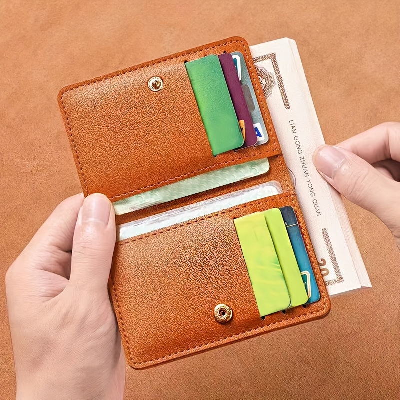 

Slim Minimalist Travel Wallet, Unisex Id Holder, Convenient Carry Credit Card Case, Pocket-size Billfold, Mini Coin Purse