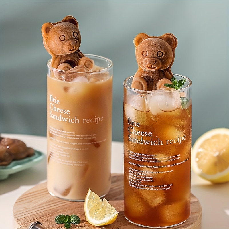 Cute Teddy Bear Ice Cube Making Mold Splash-proof And Easy To Fall Off, For  Refrigerator With Container, Cute Bear Ice Cube Tray