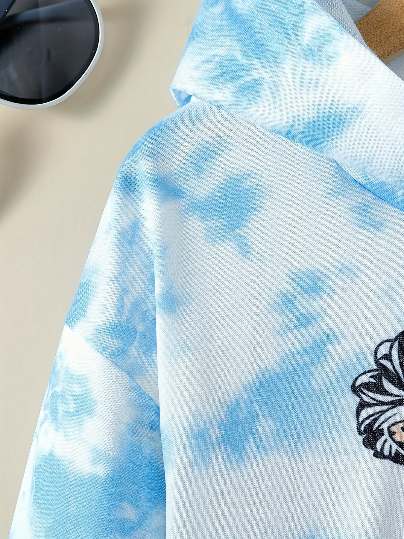 Light blue tie online dye sweatshirt