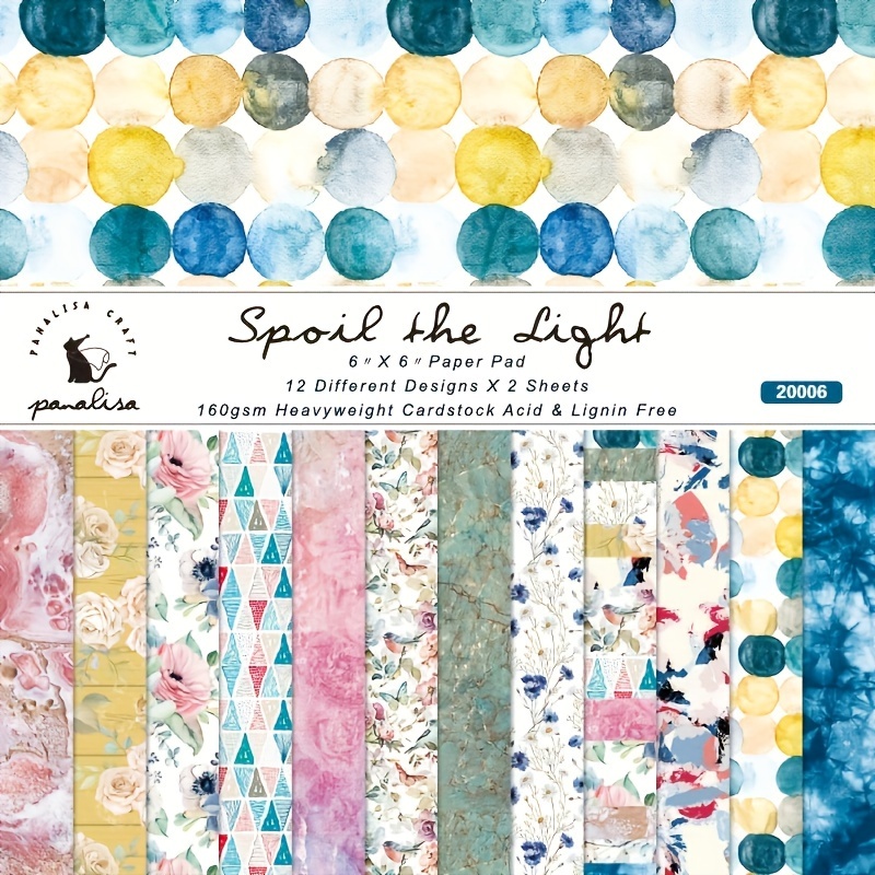 Random Send Aesthetic Scrapbook Paper Repeat 6x6lnch Pattern - Temu