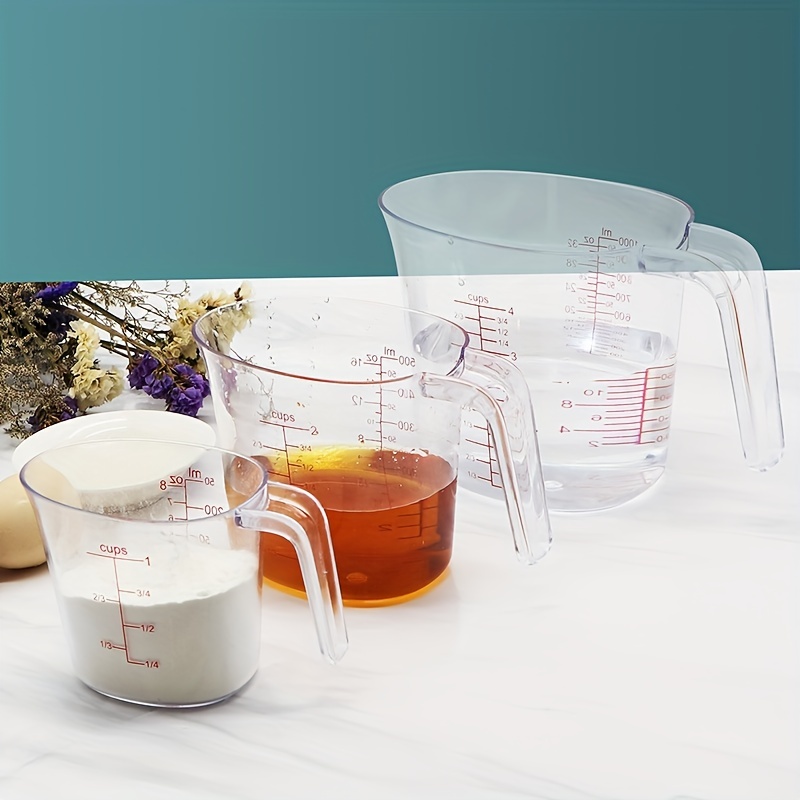 Measuring Cup With Lid, Graduated Clear Baking Supplies, Kitchen