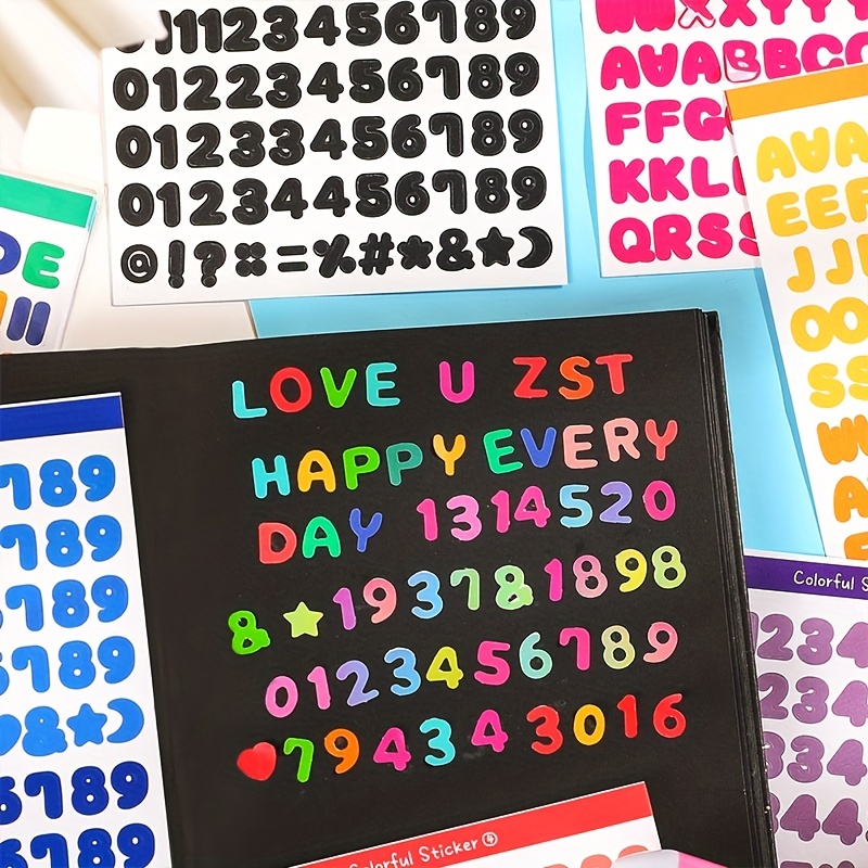 Self Adhesive Numbers Stickers  Scrapbooking Stickers Numbers