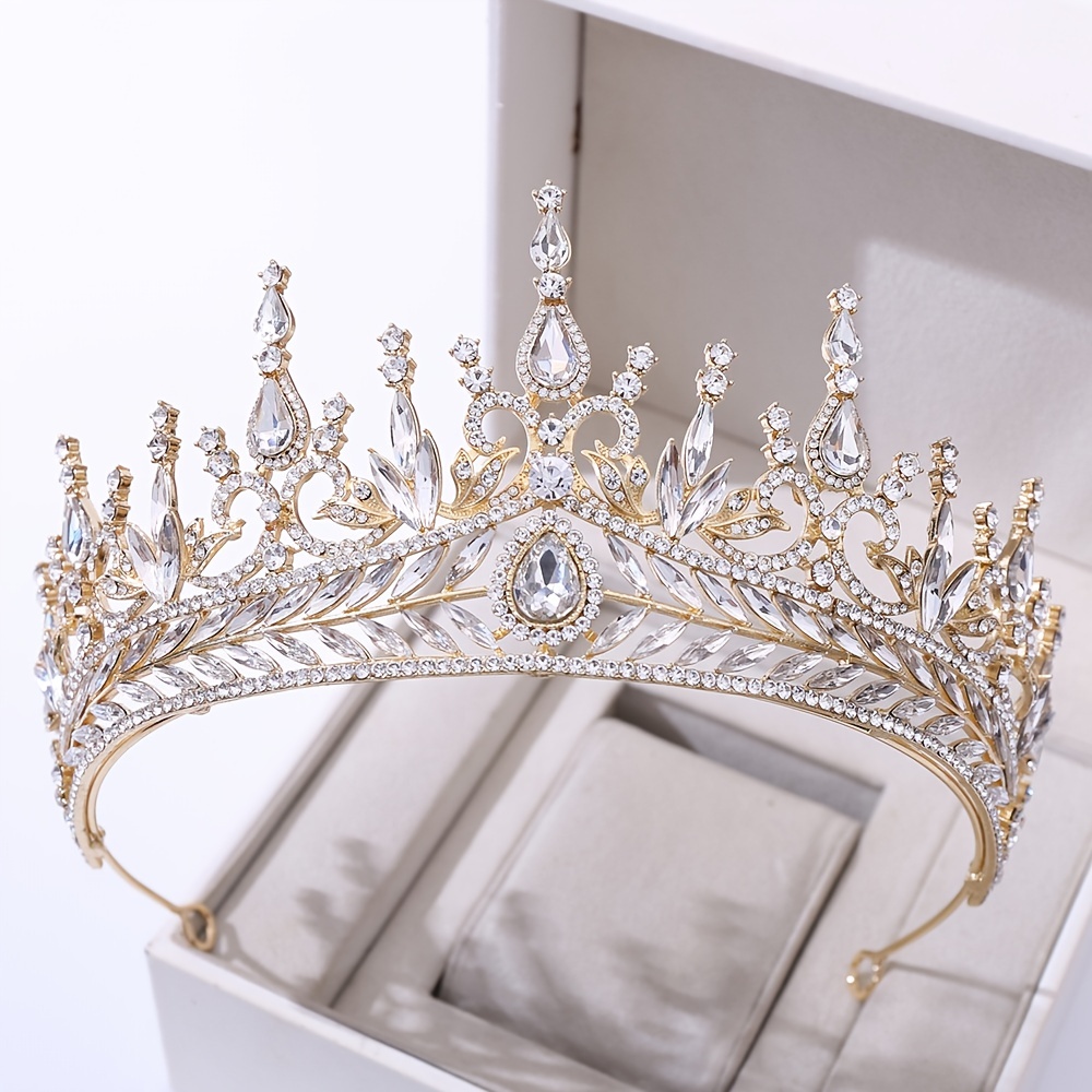 Luxus Barock Kristall Braut Diademe Strass Krone Braut - Temu Germany