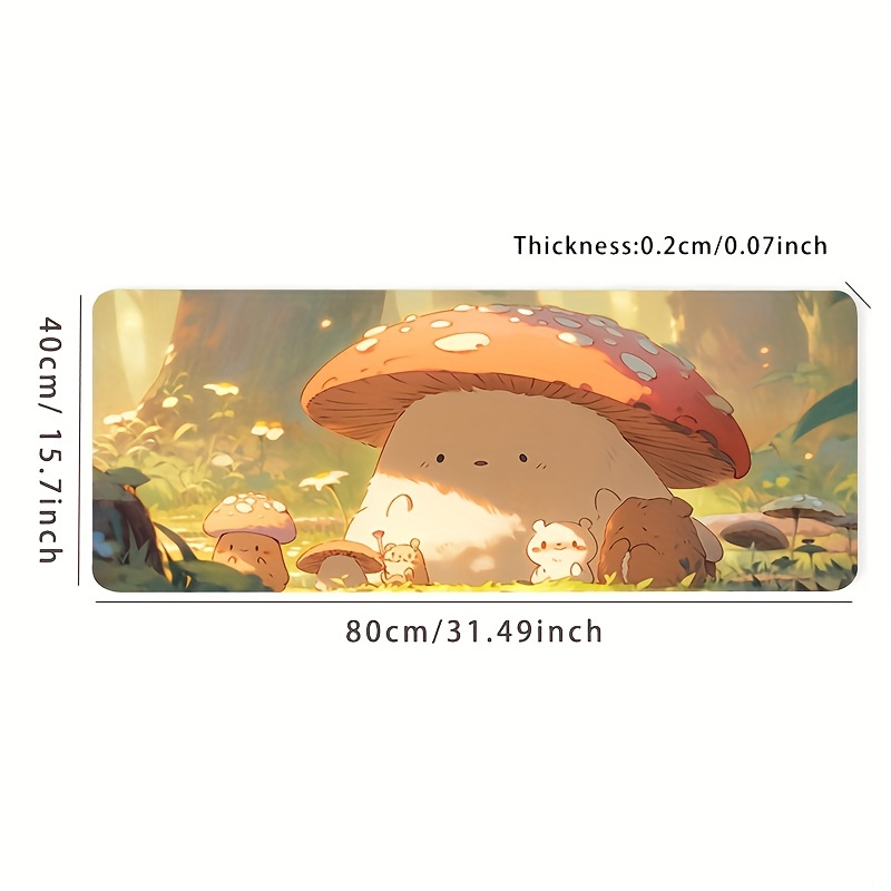 Mushroom Print Mouse Pad, Desk Accessories, Office Decor for Women