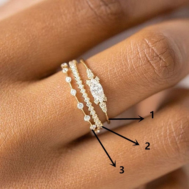 Exquisite Promise Ring Plated Dainty Heart Design Inlaid Shining Zircon  Engagement Wedding Ring For Bries Dupes Luxury Jewelry