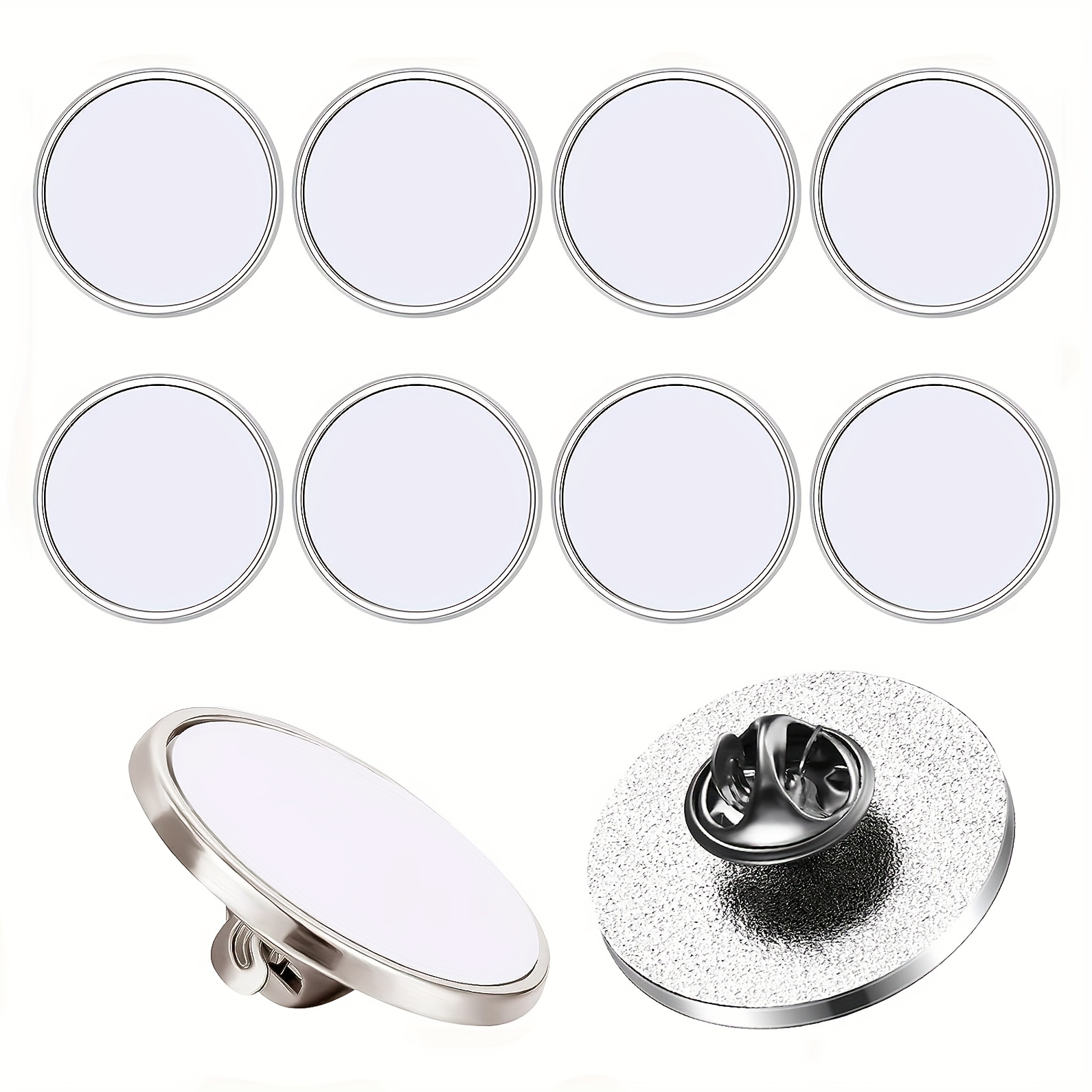 Sublimation Blank Pins DIY Button Badge Sublimation Sliver Blank Base Pins  for DIY Craft Making