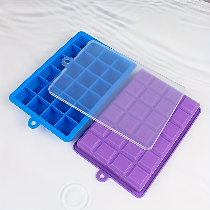 1pc Multi-grid Ice Cube Mold With 1pc Ice Shovel, Purple Ice Tray For  Kitchen