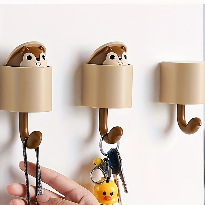 Squirrel Wall Hook Cute Wall Mounted Towel Rack Self - Temu