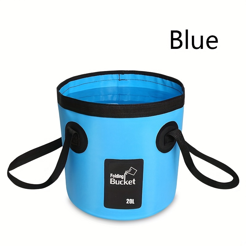 Collapsible Bucket with Handle, Lightweight Folding Water  Container,Portable Collapsible Bucket for Fishing,Camping,Hiking,  Backpacking,Outdoor Survival,Car Washing 