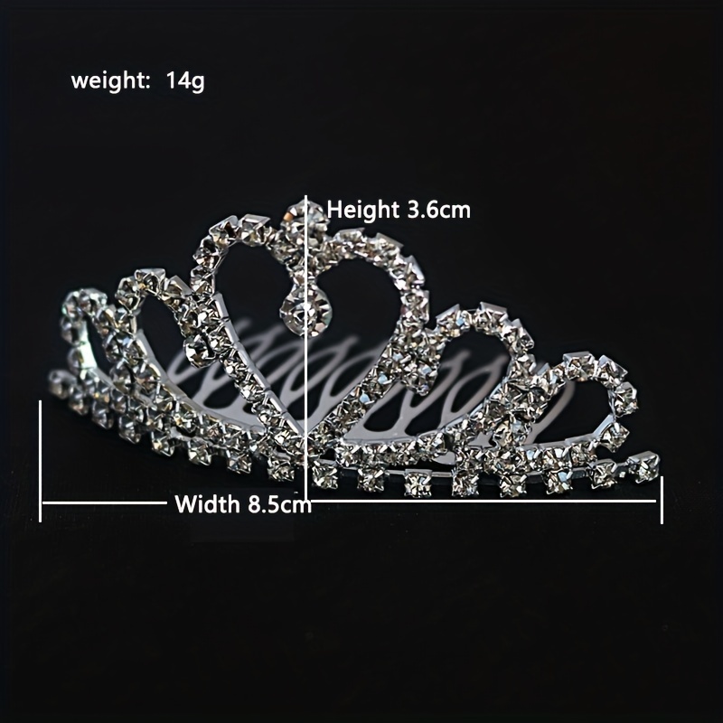 Crystal Rhinestone Crown Tiara Birthday Wedding Hair Accessories