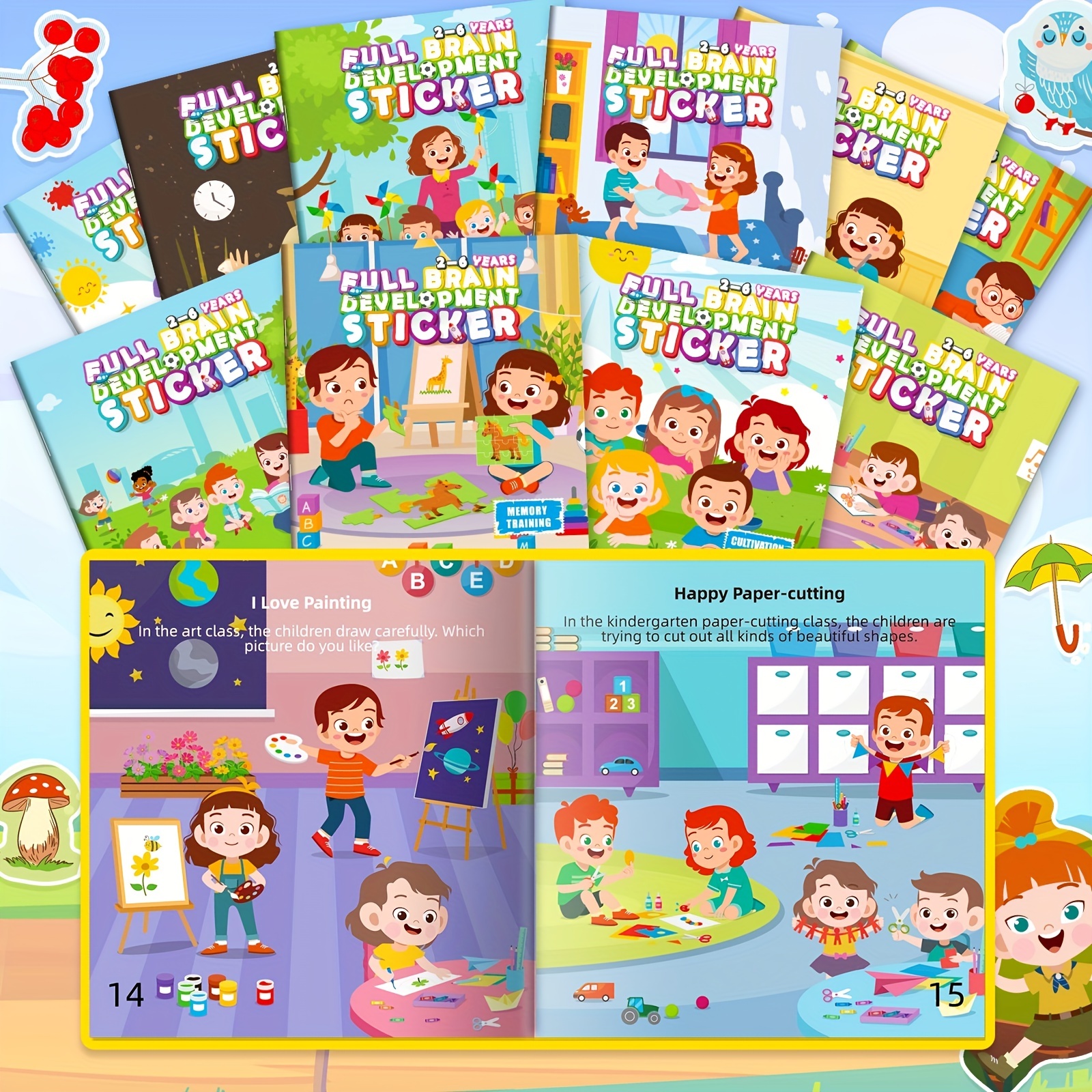 2 Juegos De Libros De Pegatinas Para Niños De 2 A 4 Años - Temu