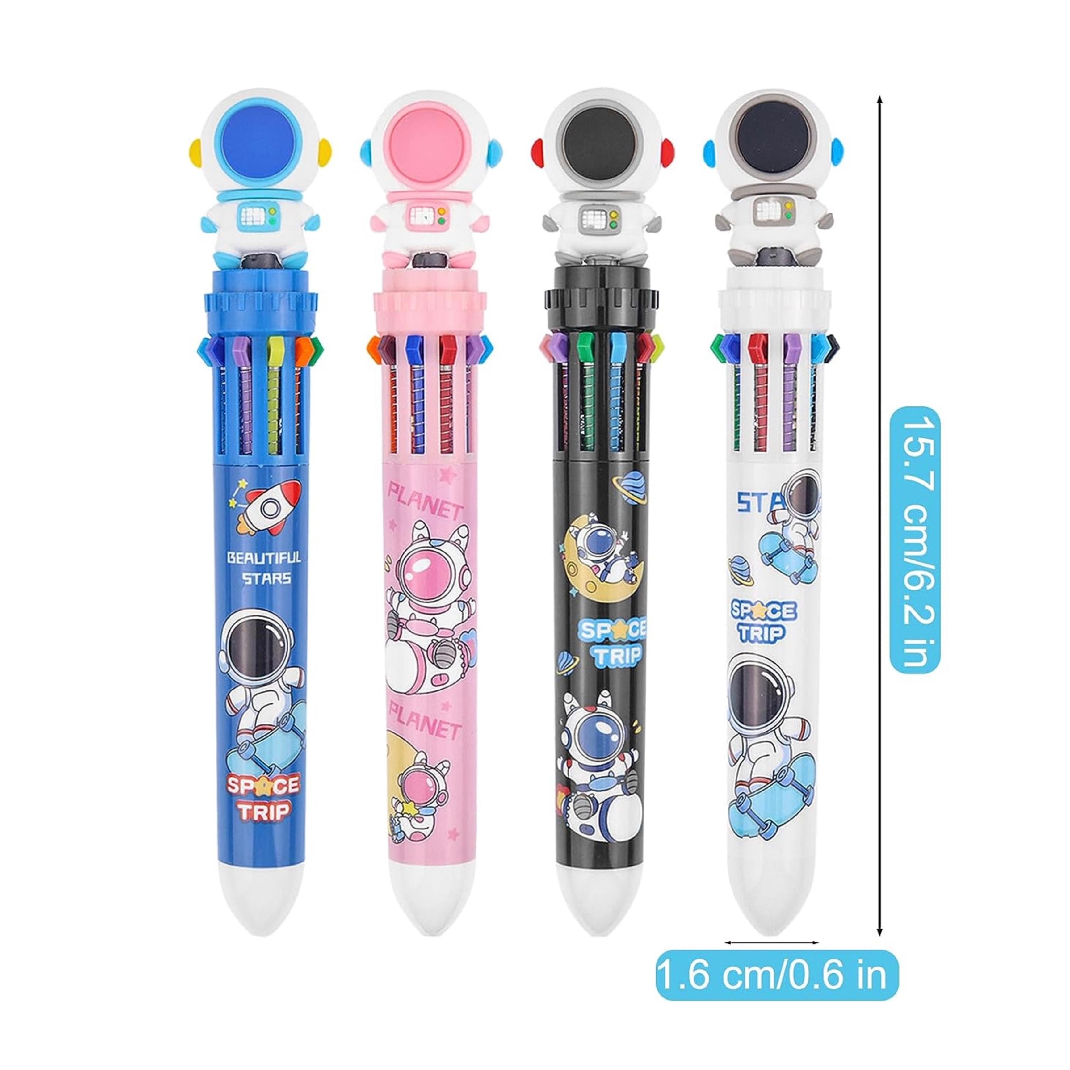 10 Colors Cartoon Astronaut Ballpoint Pen School Office Supply