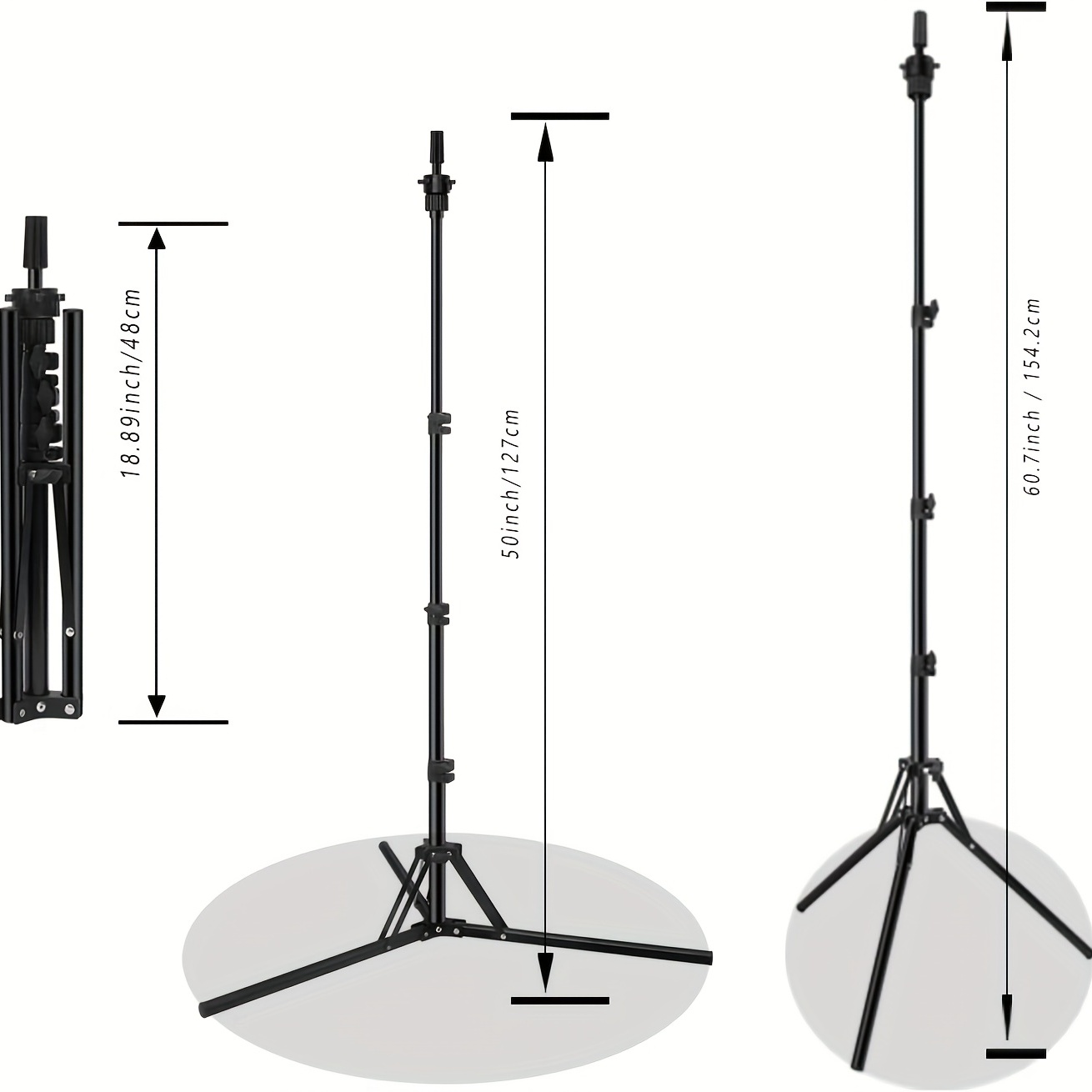 Foldable Adjustable Metal Mannequin Head Stand for Wig Training