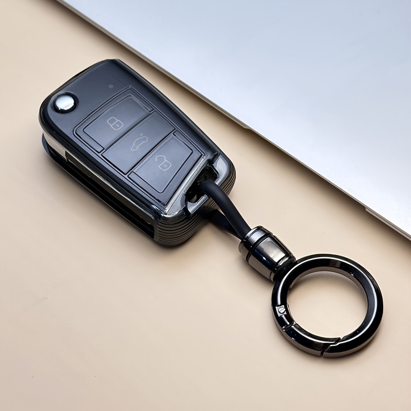 Auto Schlüsselanhänger Abdeckung Smart Zinklegierung Schlüsselabdeckung,  passend für Skoda Octavia 2 3 A5 A7 Superb Fabia 2 3 Kodiaq Karoq Kamiq  Rapid