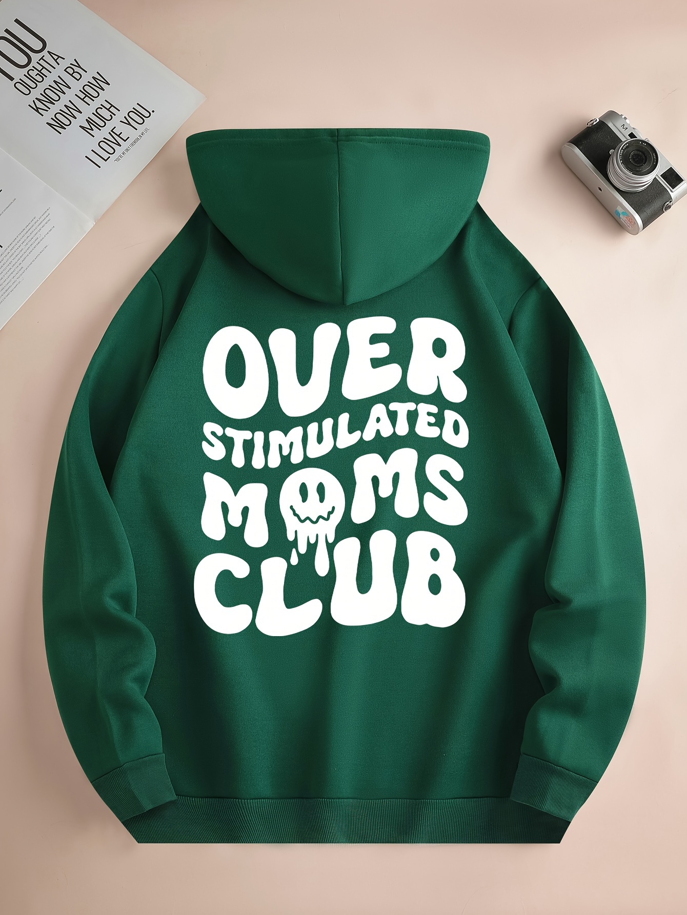 Hockey Hoodies For Men I Love Hockey Moms Funny Design Pullover - Main Image