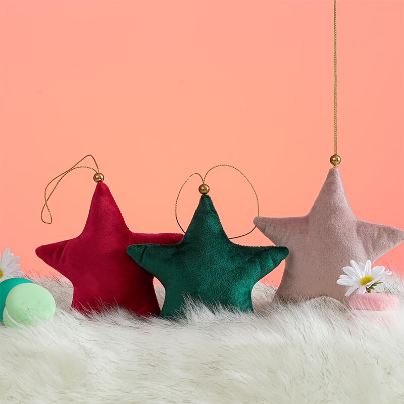 2023 New Velvet Christmas Star Ornament, Christmas Tree Hanging Pendant,  Colorful Velvet Stars For Christmas Party Decoration, Home Party Festival  Hanging Decor - Temu Japan