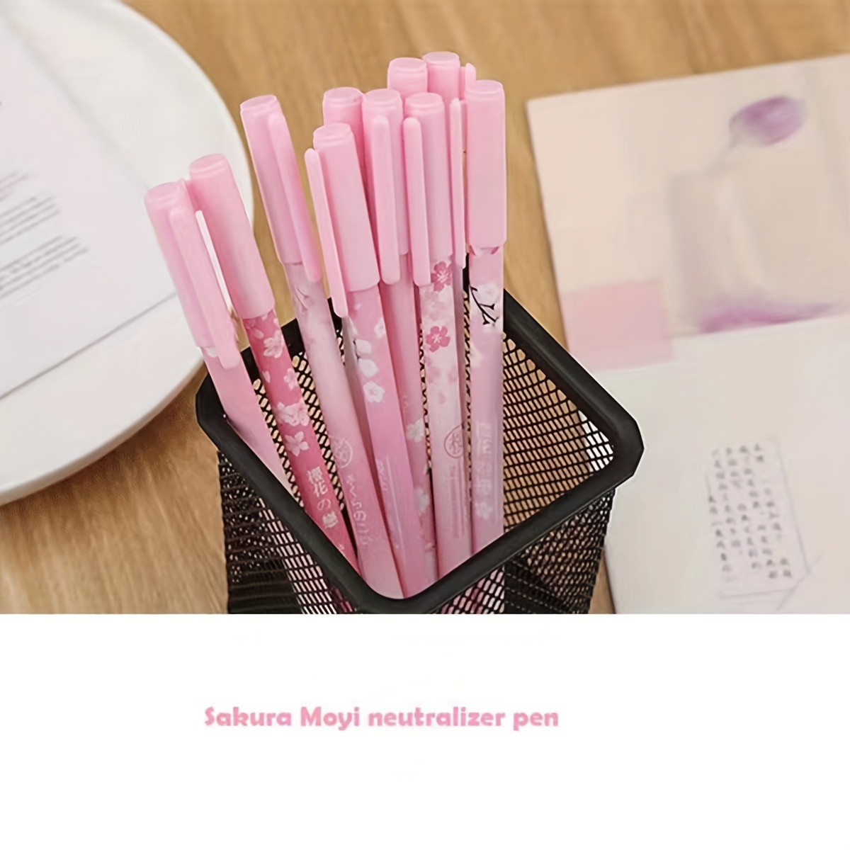 6pcs Purple Tulip Erasable Gel Pens Gel Pens With Erasers Korean Stationery  Students Girl Gift School Office Supplies