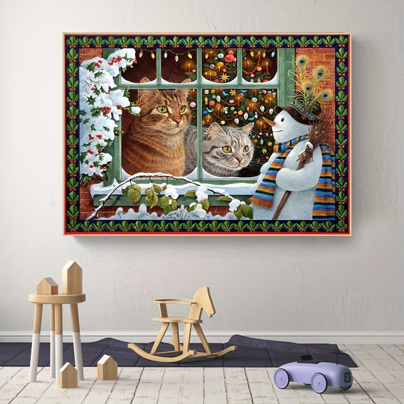 Cat Diamond Painting Kit, Painting By Diy Full Artificial Diamond Cross  Stitch, Wall Decor, Home Art Diamond Painting Lovers Handmade Gifts,  Enhance And Boost Concentration, Home Decor, Room Decor, Halloween  Thanksgiving Christmas