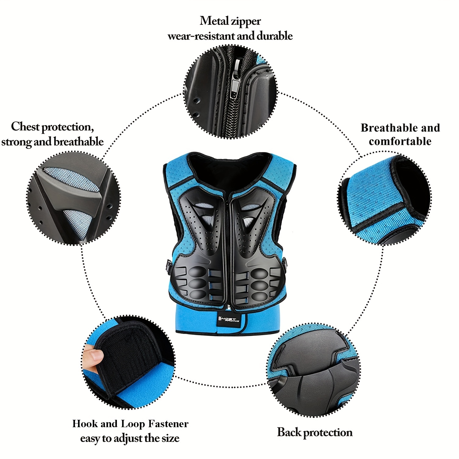 Kids Chest Protector, Dirt Bike Motorcycle Motocross Protective Armor, Youth Riding Biking Vest Jacket, Full Body Back Spine Armor Gear Guard