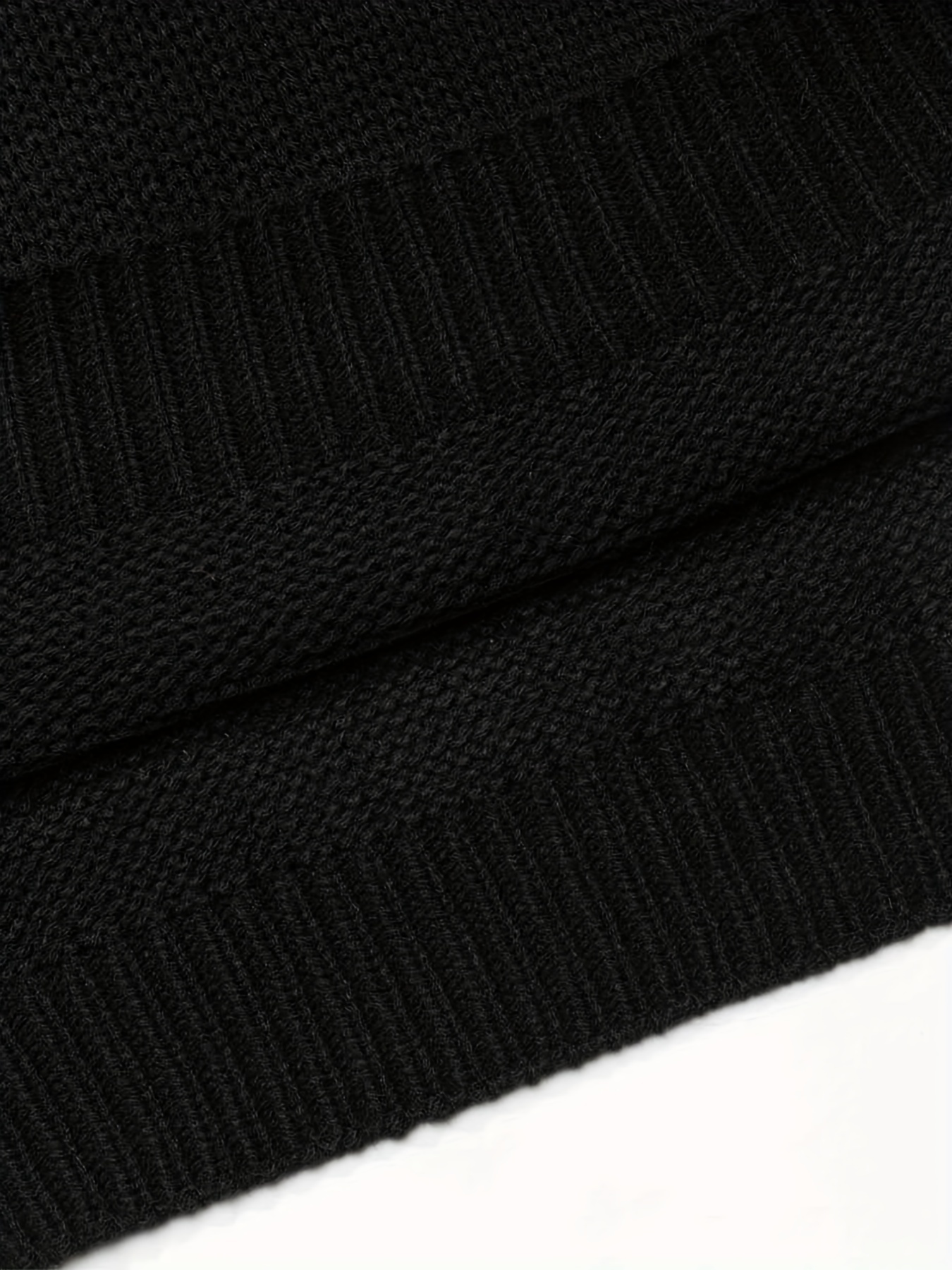 Suéteres para hombre Jersey para hombre Prendas de punto Cuello alto  Invierno Blanco Negro