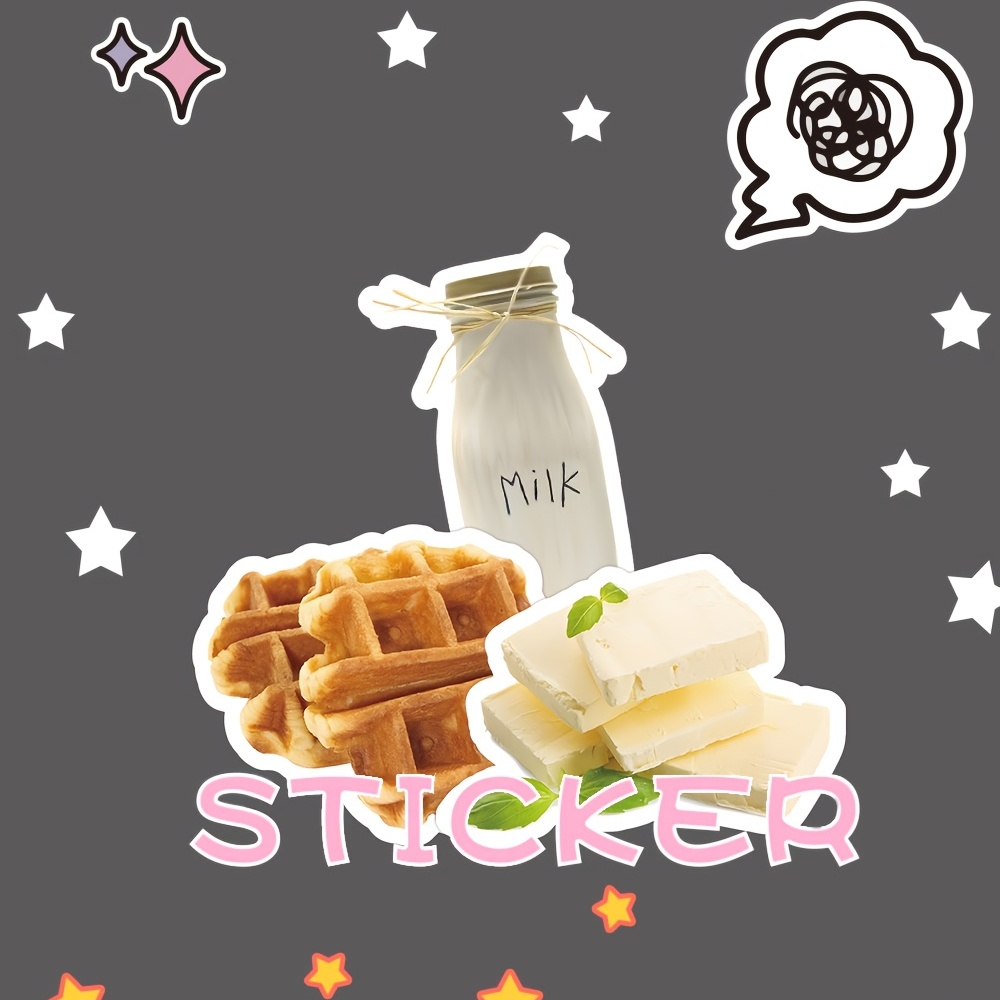 120 PCS Food Cake Cheese Biscuit Milk Stickers For Kids Realistic Food  Fruit Stickers For Scrapbooking Cute Food And Vegetable Big Stickers For  Water