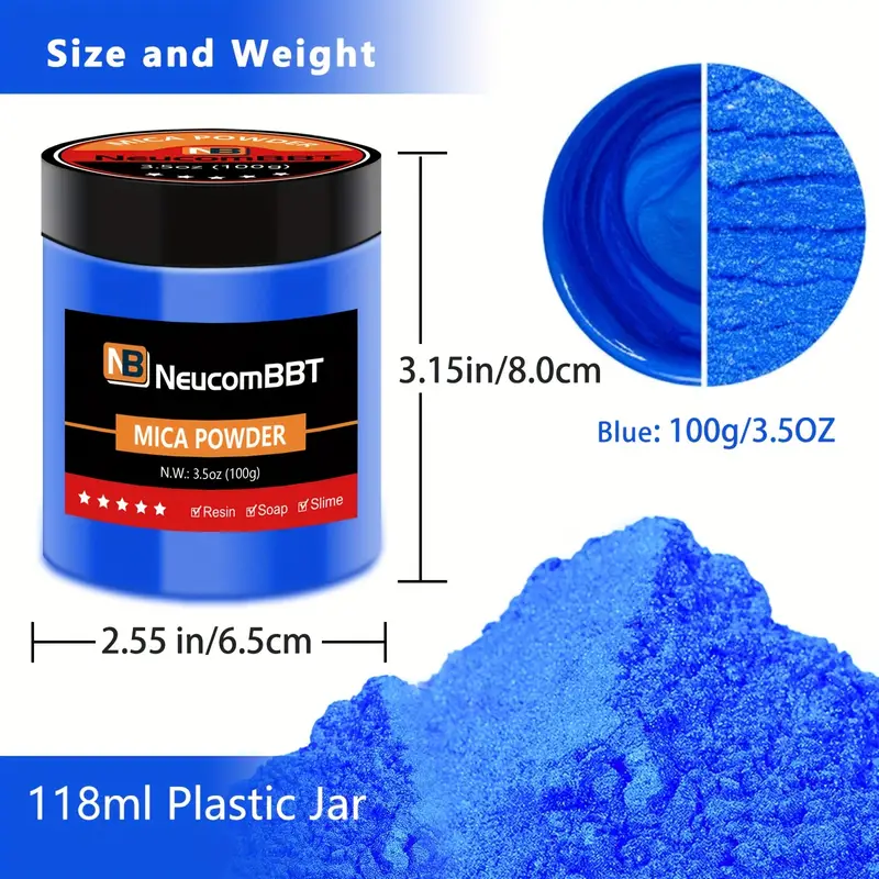 Blue Mica Powder For Epoxy Resin Jar Resin Dye Color Pigment - Temu