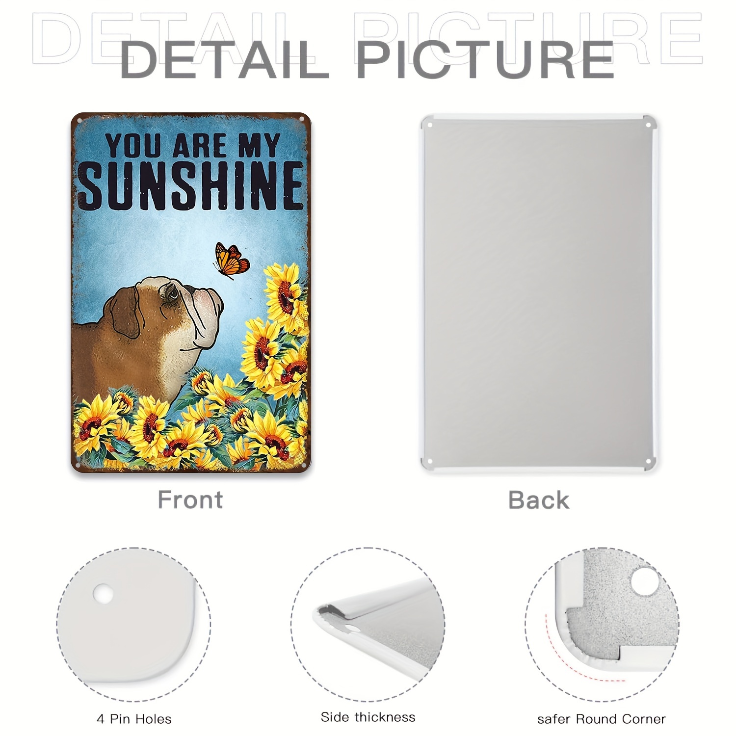 English Bulldog, Butterfly Flower - You Are My Sunshine, Dog Lover