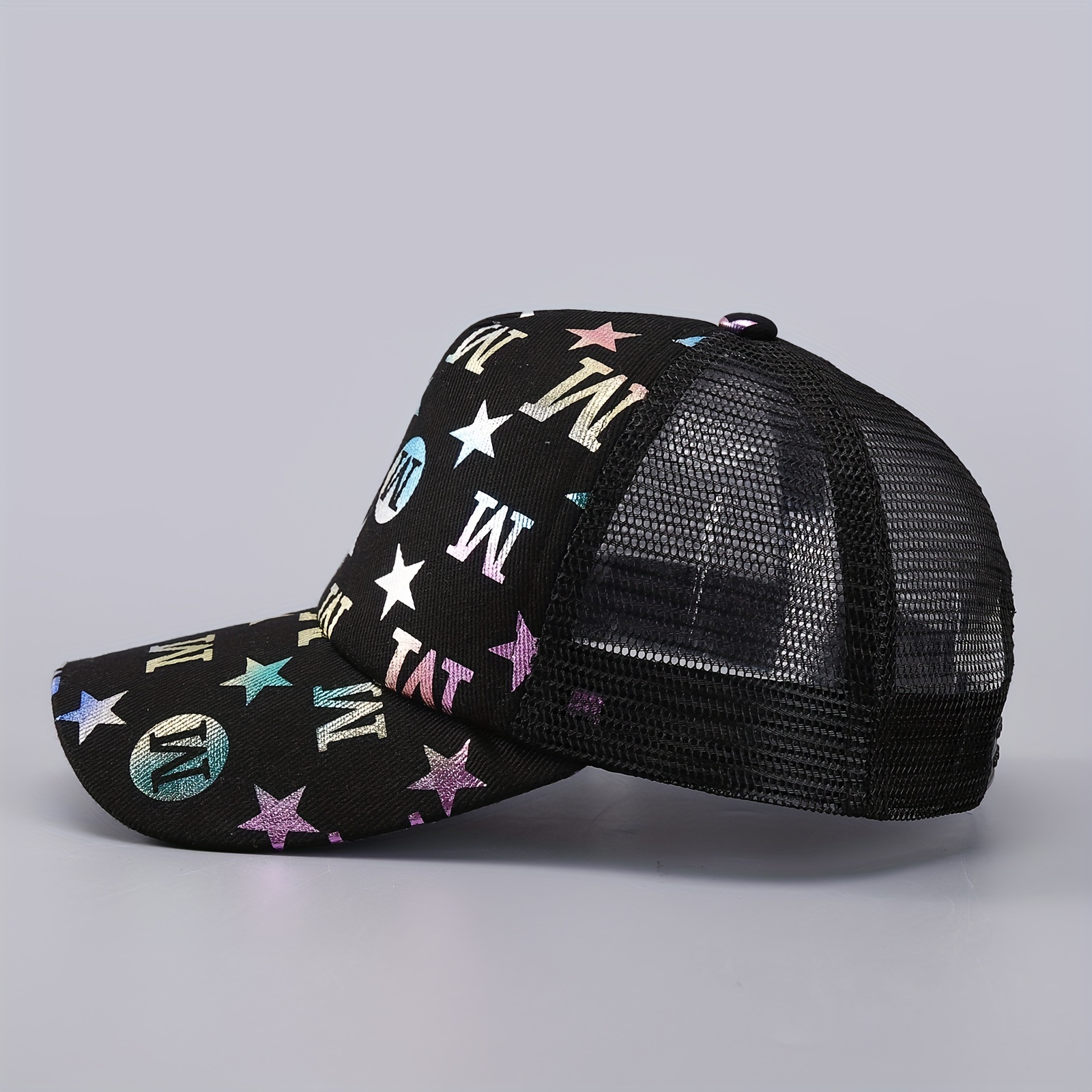 Hot Stamping M Trucker Hat Mesh Baseball Cap Sunshade Dad Hats
