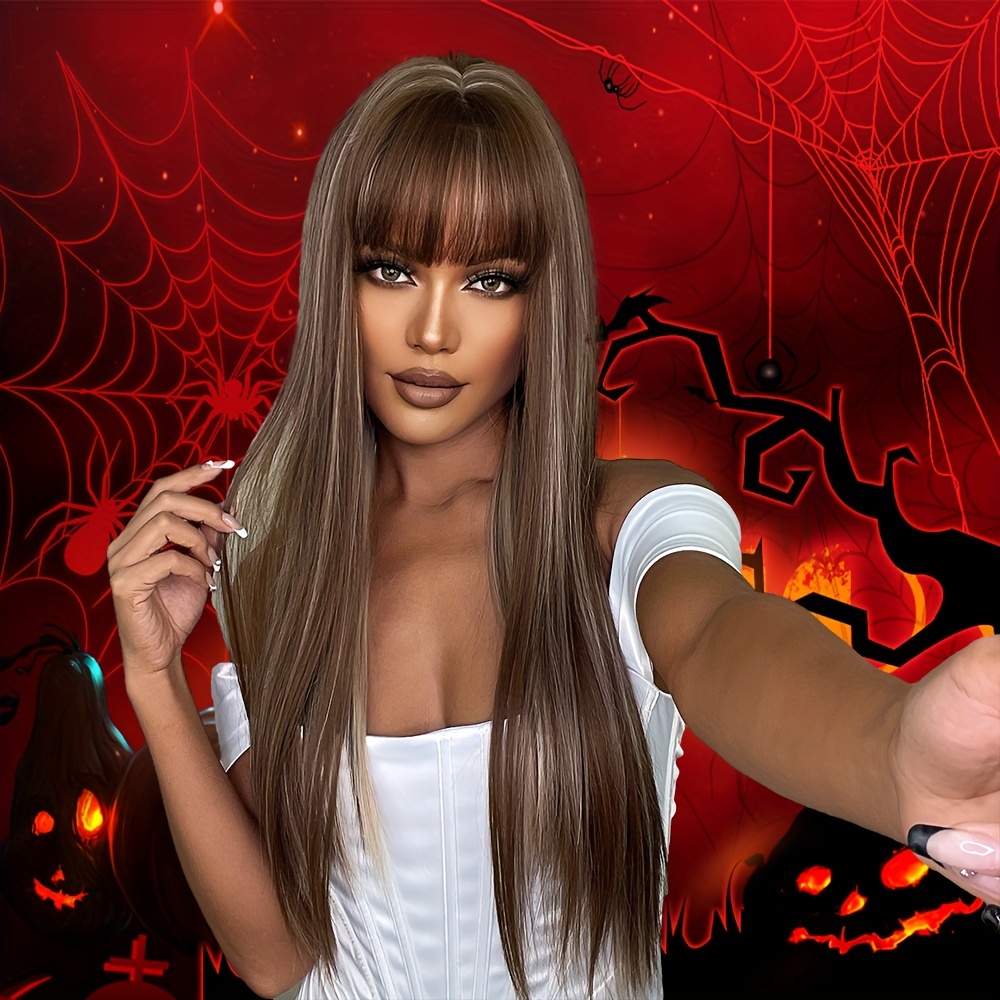 Brown top vampire wig