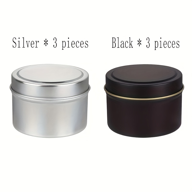 CANDLE TIN SILVER 4OZ DEEP WITH LID