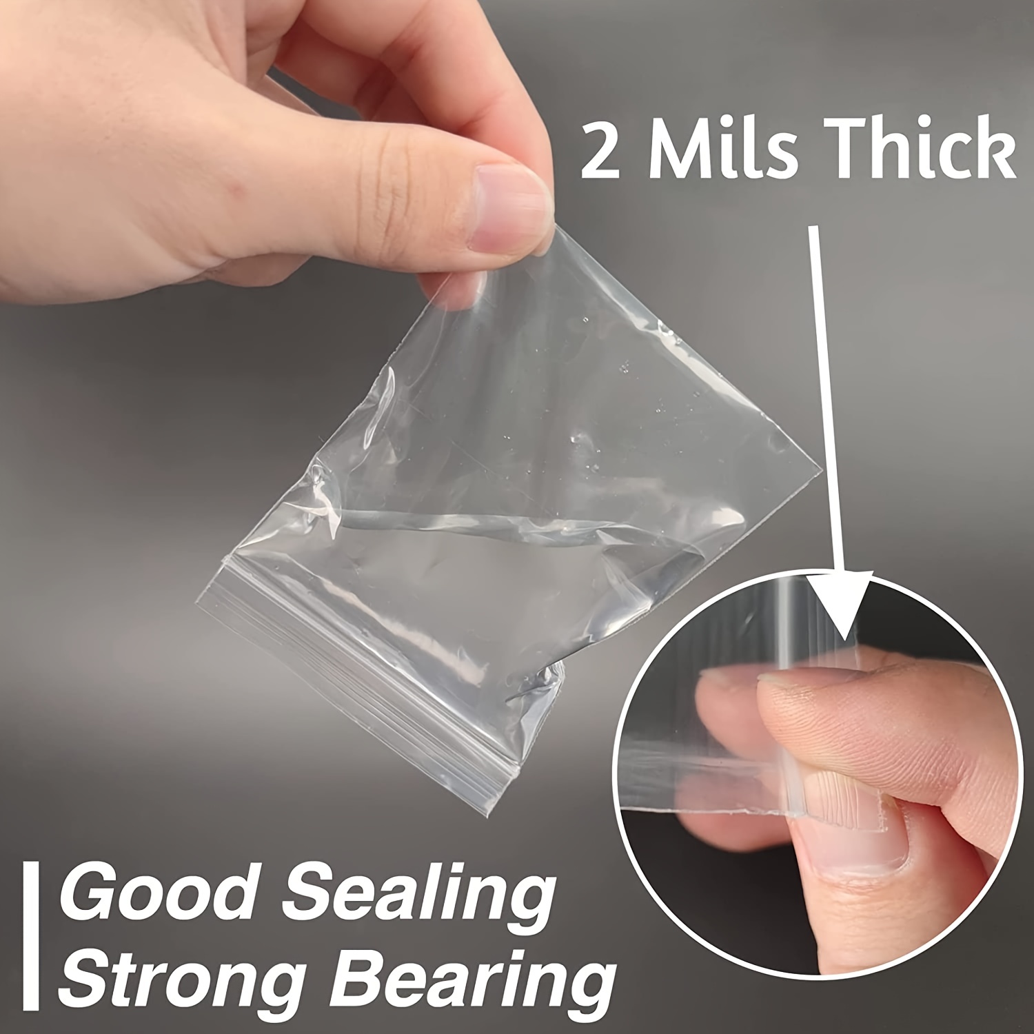 Clear Resealable Zip Plastic Bags 2 Mil Thick Transparent - Temu