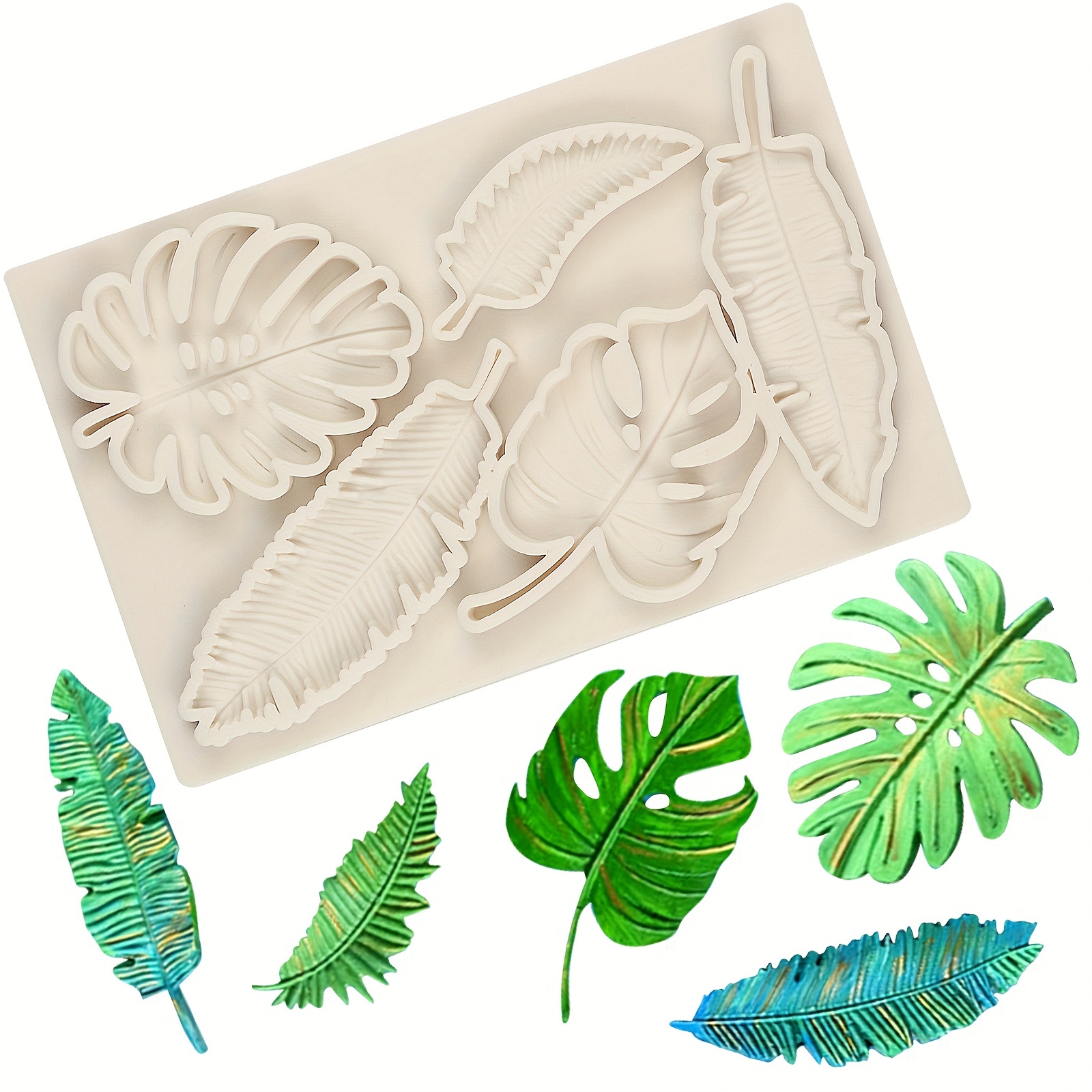 Tropical Leaf Silicone Mold Turtle Leaves Fondant Molds - Temu