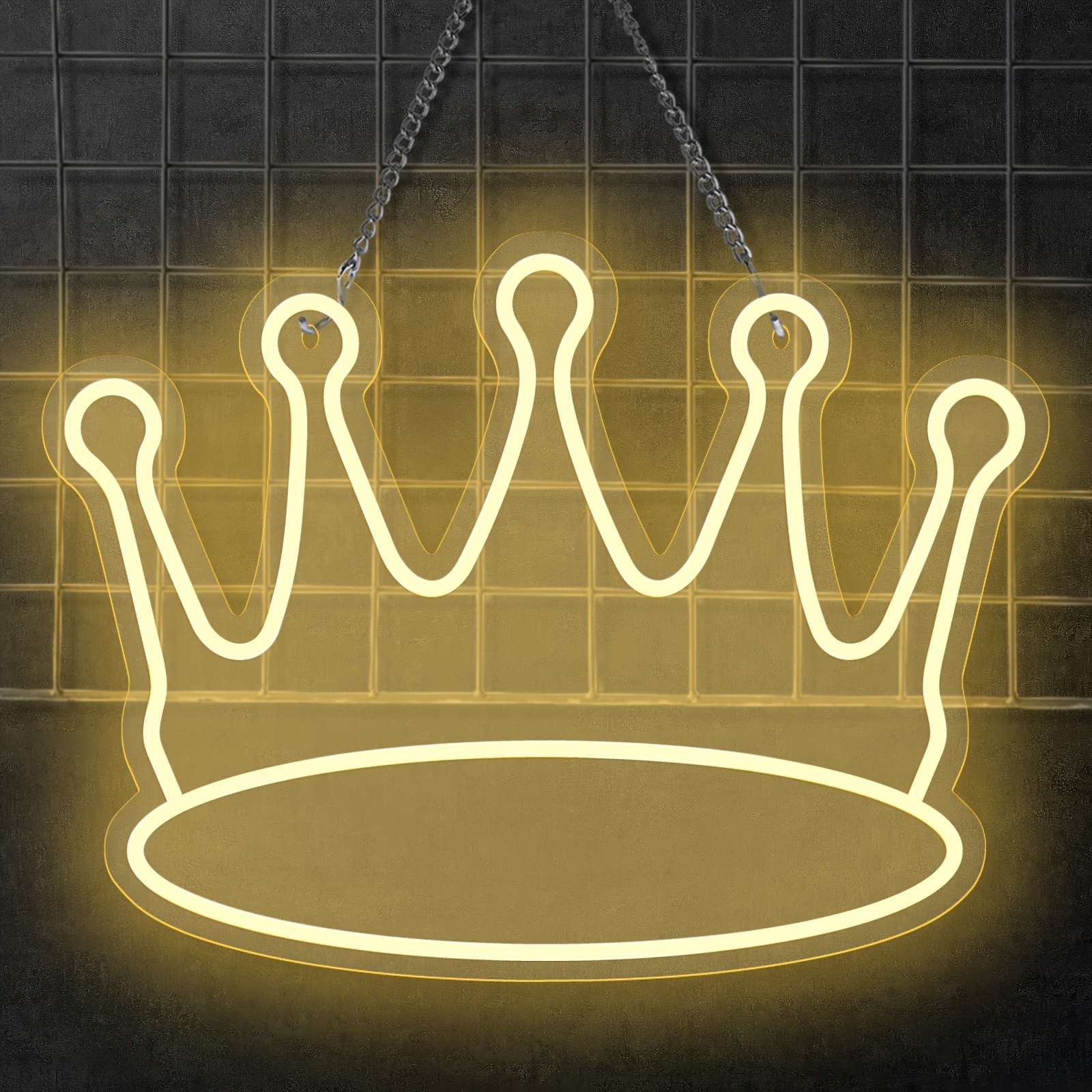 König Schilder mit Krone, LED-Schild für Schlafzimmer, Neon-Bar