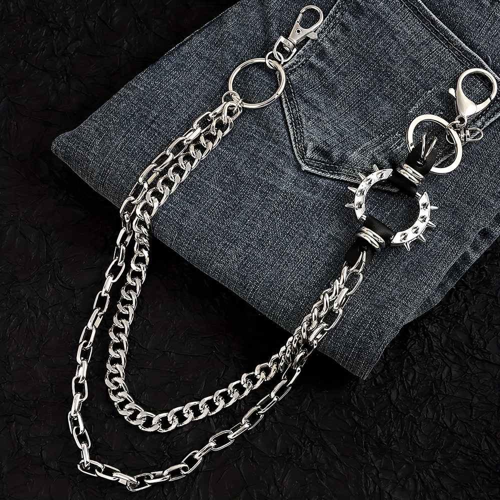 Unisex Punk Style Chains for Pants Heavy Duty Chains Hip Hop Trousers Jeans  Chain with Lobster Clasps for Wallet Keys - AliExpress