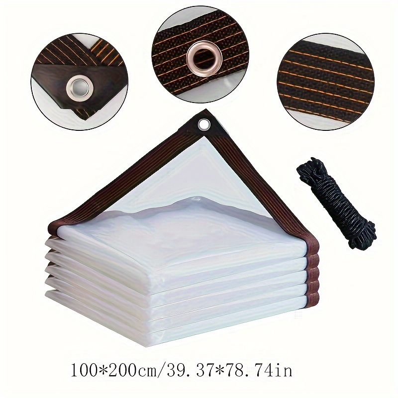 Thick Hdpe Transparent Waterproof Film, Rainproof Uv Resistant Garden Cover For Greenhouse Balcony Roof Chicken Coop