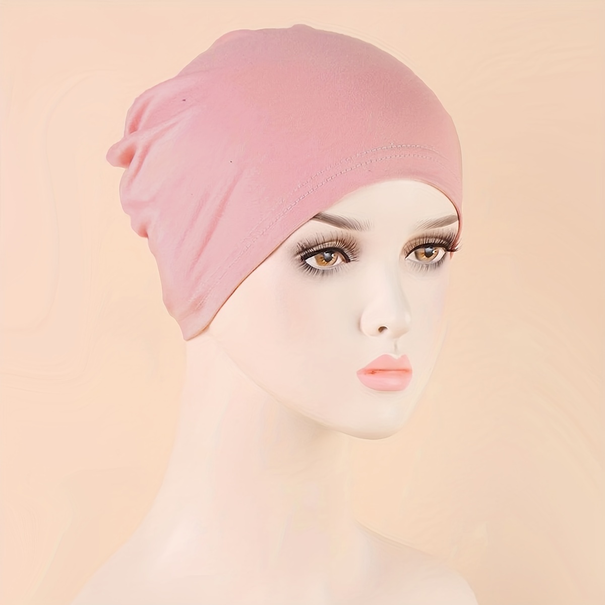 Minimalist Monochrome Undercap Thin Breathable Stretchy Turban, Head Scarf Hat Stylish Non-Slip Inner Hijab Temu