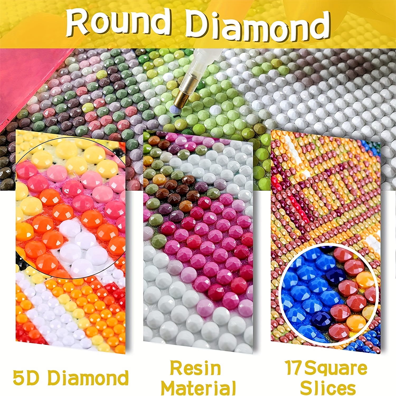 Artificial Diamond Painting Kits 5D DIY Artificial Diamond Art Kit For  Adults Beginner, Diamond Painting Accessories Storage Tools Clearance  Embroider