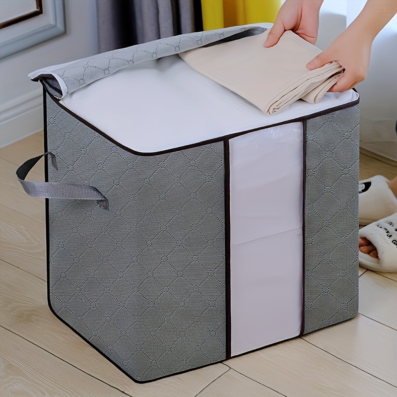 Dustproof Large Capacity Storage Bag Quilt Clothes Organizer - Temu