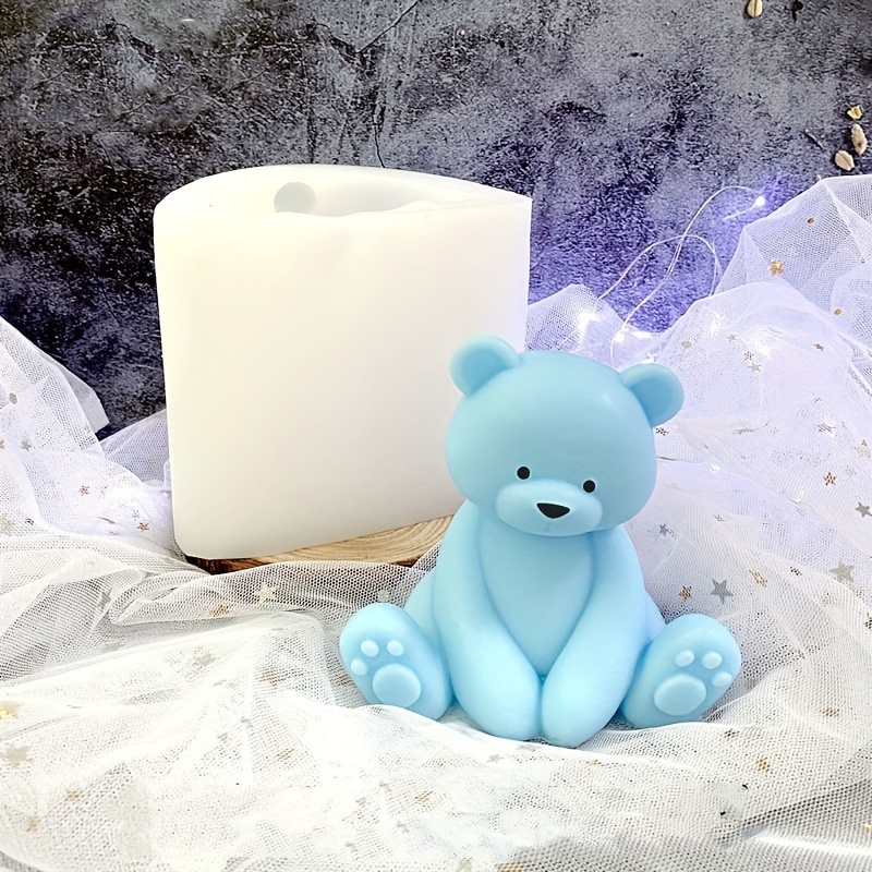Handmade 3d Bear Candle Mold Diy Aromatherapy Woven Bear Hug Bear