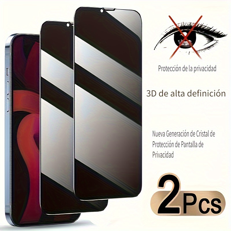 2 Protector De Pantalla Cristal Vidrio Templado anti Spy Para Iphone 11 Pro  Max